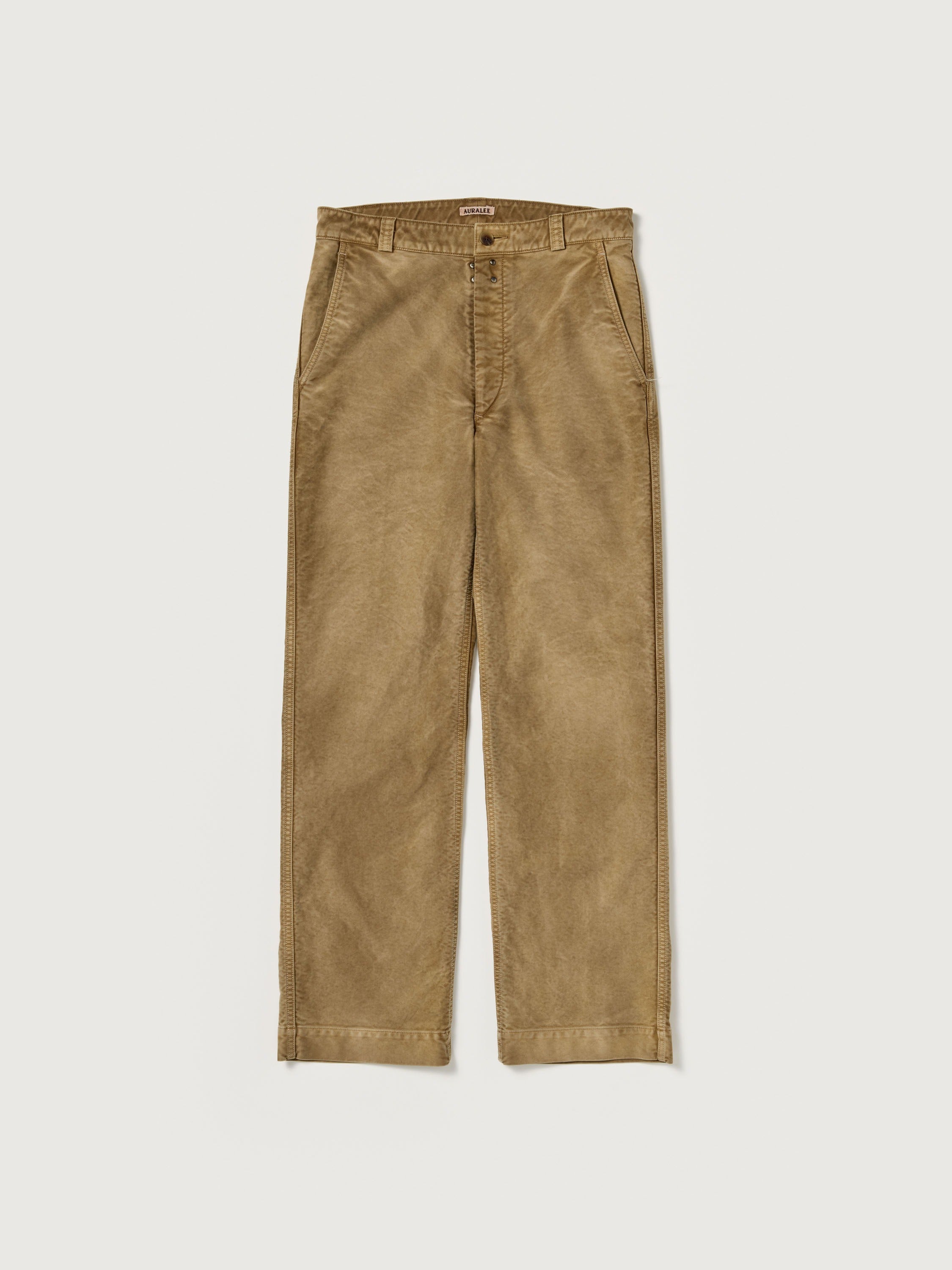 AURALEE 26AW GARMENT-DYED ORGANIC COTTON HEAVY MOLESKIN PANTS